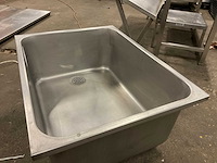 Blanco wasbakwagen verrijdbaar rvs - afbeelding 5 van  6