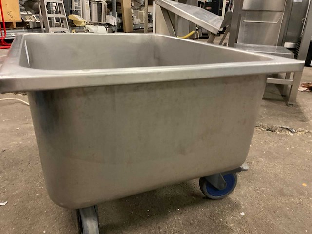 Blanco wasbakwagen verrijdbaar rvs - afbeelding 6 van  6