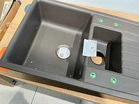 Blanco zia 6s silgranit dubbele spoelbak - afbeelding 3 van  6