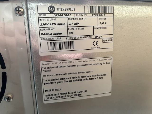 Blast chiller techfrost 103a0104j - afbeelding 5 van  5