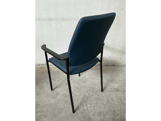 Blauw kunstlederen vergaderstoelen (6x) - afbeelding 3 van  3