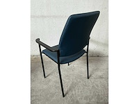 Blauw kunstlederen vergaderstoelen (6x) - afbeelding 3 van  3