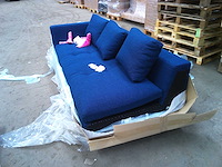 Blauw stoffen sofastuk - afbeelding 4 van  5