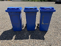 Blauwe afvalcontainer 120l - 3st - afbeelding 1 van  2
