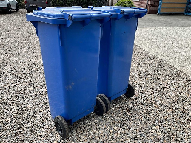 Blauwe afvalcontainer 240l - 2st - afbeelding 2 van  3