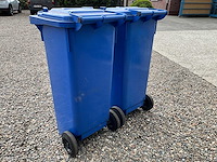 Blauwe afvalcontainer 240l - 2st - afbeelding 2 van  3