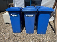 Blauwe afvalcontainer 240l - 3st - afbeelding 1 van  1