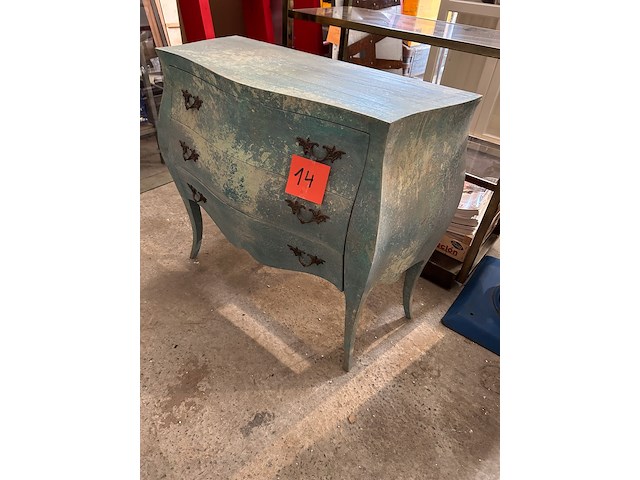 Blauwe commode - afbeelding 2 van  2