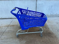 Blauwe kunststof winkelwagen wanzl salsa – inclusief kinderzitje - afbeelding 2 van  4