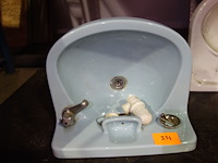 Blauwe lavabo (vintage) - afbeelding 1 van  1
