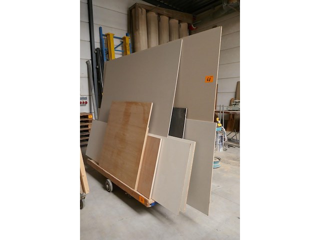 Blauwe metalen platenkar - afbeelding 1 van  4
