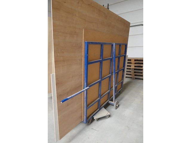 Blauwe metalen platenkar - afbeelding 2 van  4