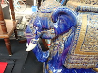 Blauwe olifant hoogte 55cm - afbeelding 2 van  2