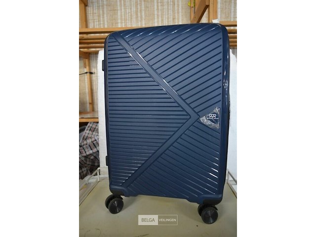 Blauwe reiskoffer ±74x40x25 cm - afbeelding 1 van  2