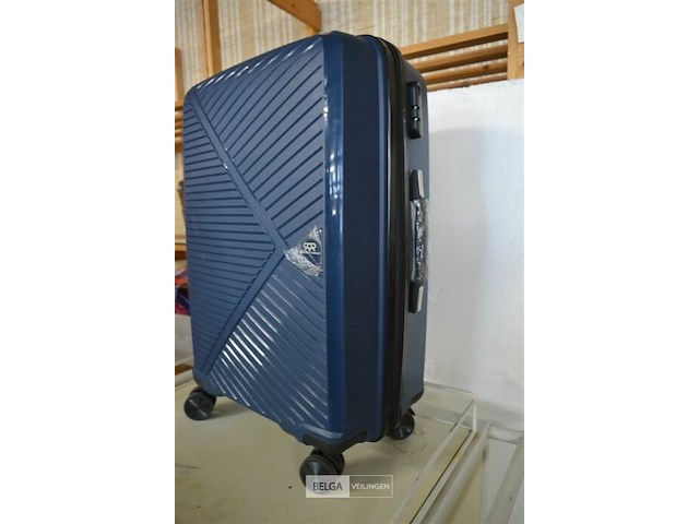 Blauwe reiskoffer ±74x40x25 cm - afbeelding 2 van  2