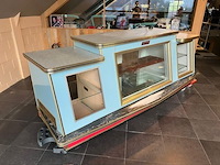 Blauwe retro toonbank - eyecatcher!