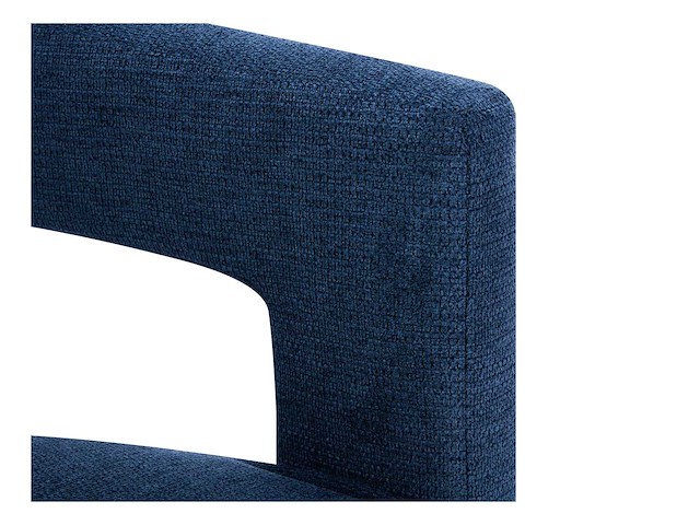 Blauwe stoffen fauteuil - afbeelding 5 van  5