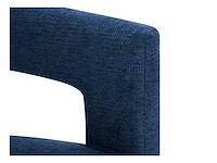 Blauwe stoffen fauteuil - afbeelding 5 van  5
