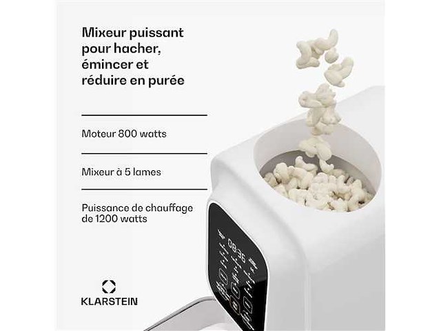 Blender 4-in-1 vegan drankmaker plantaardige melkmachine 800/1200 w - afbeelding 3 van  4