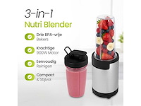 Blender – 900w – inclusief 3 bekers (3x) - afbeelding 2 van  7