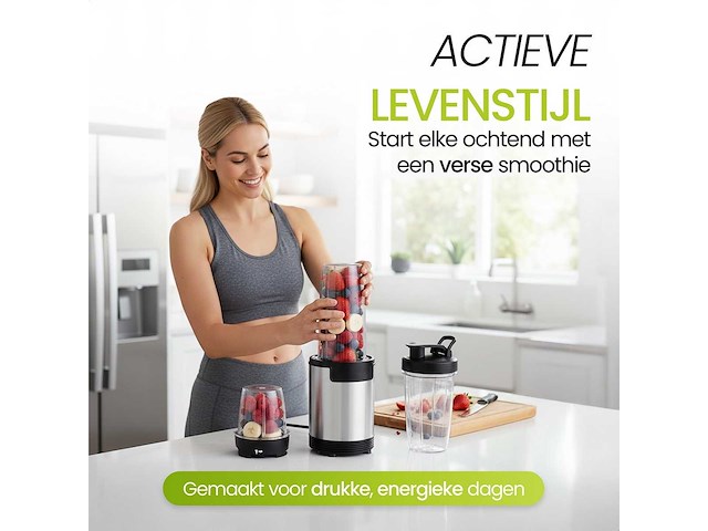 Blender – 900w – inclusief 3 bekers (3x) - afbeelding 6 van  7