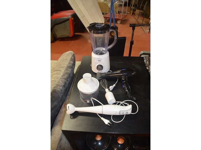 Blender home essentials, staafmixer met toebehoren, haardroger - afbeelding 1 van  5