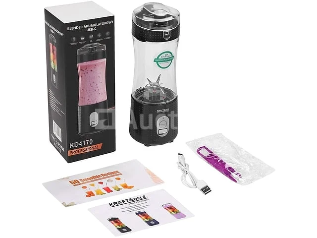 Blender met usb-c batterij 380 ml / 2 x 3000 mah - afbeelding 1 van  2