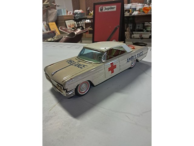 Blikken ambulance wagen l 280 mm b 100 mm h 805 mm - afbeelding 1 van  6