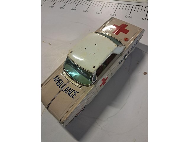 Blikken ambulance wagen l 280 mm b 100 mm h 805 mm - afbeelding 6 van  6