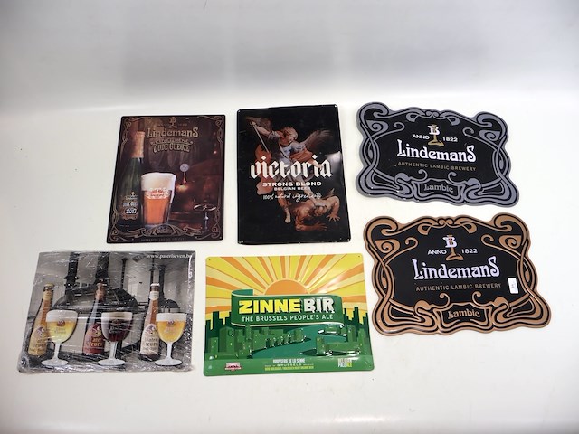 Blikken bier reclame (x6) - afbeelding 1 van  7