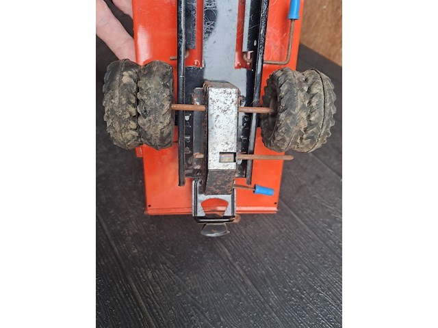 Blikken vrachtwagen met aanhangwagen made in germany l 630mm b 130mm h 130mm - afbeelding 2 van  10