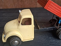 Blikken vrachtwagen met aanhangwagen made in germany l 630mm b 130mm h 130mm - afbeelding 5 van  10