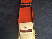 Blikken vrachtwagen met aanhangwagen made in germany l 630mm b 130mm h 130mm - afbeelding 7 van  10