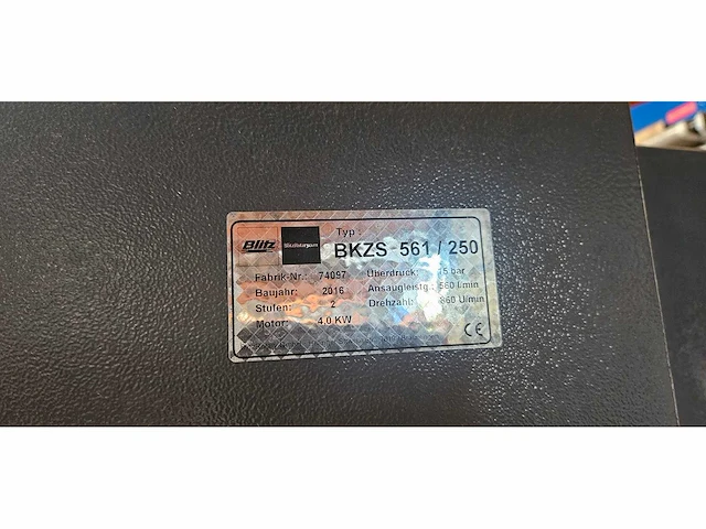 Blitz - 2016 - bkzs 561/250 - schroefluchtcompressor - afbeelding 3 van  3