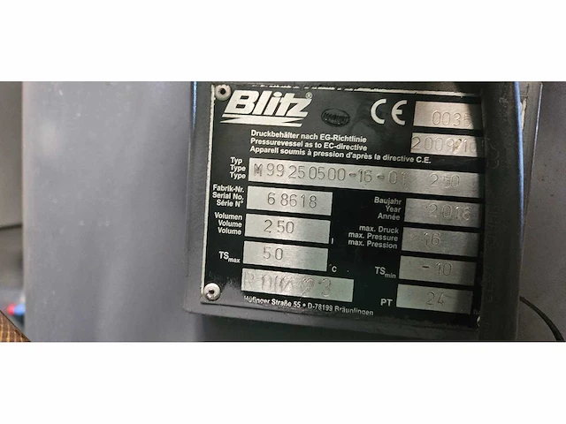 Blitz - 2016 - bkzs 561/250 - schroefluchtcompressor - afbeelding 2 van  3