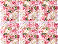 Bloemenpaneel 6 stuks 40x60 roze - afbeelding 1 van  3