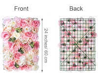 Bloemenpaneel 6 stuks 40x60 roze - afbeelding 3 van  3