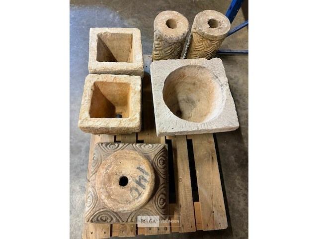 Bloempot op zuil + voet - afbeelding 4 van  6