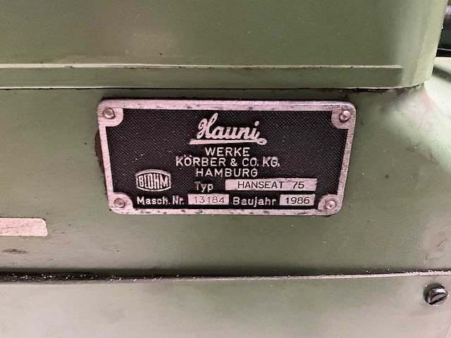 Blohm - hanseat 75 - vlakslijpmachine - afbeelding 8 van  8