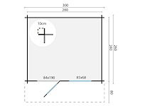 Blokhut - tuinhuis björn 300x260x245cm - afbeelding 2 van  3