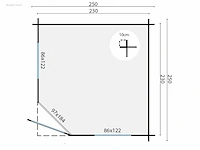Blokhut - tuinhuis jos 250x250x242cm... - afbeelding 5 van  8