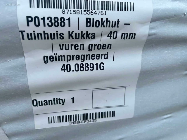 Blokhut - tuinhuis kukka 230x350x279cm tuindeco - afbeelding 9 van  9