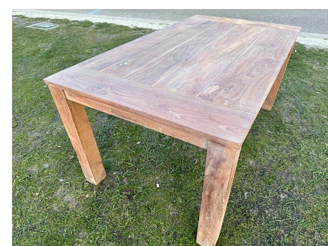 Bloktafel in recyced teak - afbeelding 1 van  2