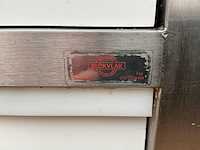 Blokvlak mobiele werktafel met rvs werkblad - afbeelding 2 van  4