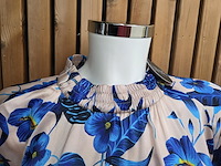 Blouse 1 cobalt flower maat m - afbeelding 3 van  5