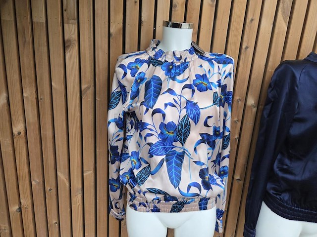 Blouse 1 cobalt flower maat s - afbeelding 1 van  5