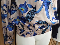 Blouse 1 cobalt flower maat s - afbeelding 4 van  5