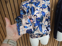 Blouse 1 cobalt flower maat xs - afbeelding 3 van  5