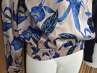 Blouse 1 cobalt flower maat xs - afbeelding 4 van  5