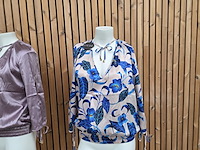 Blouse 2 cobalt flower maat l - afbeelding 1 van  5
